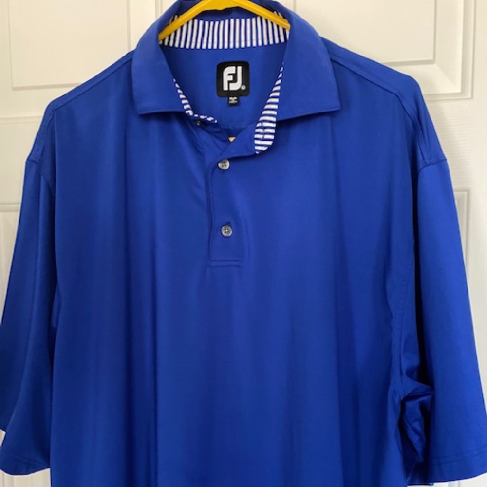 FootJoy bright blue golf shirt